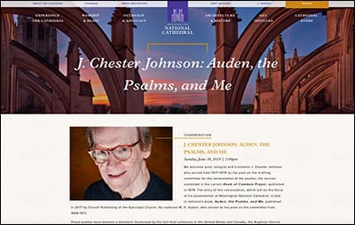 J Chester Johnson National Cathedral Washington